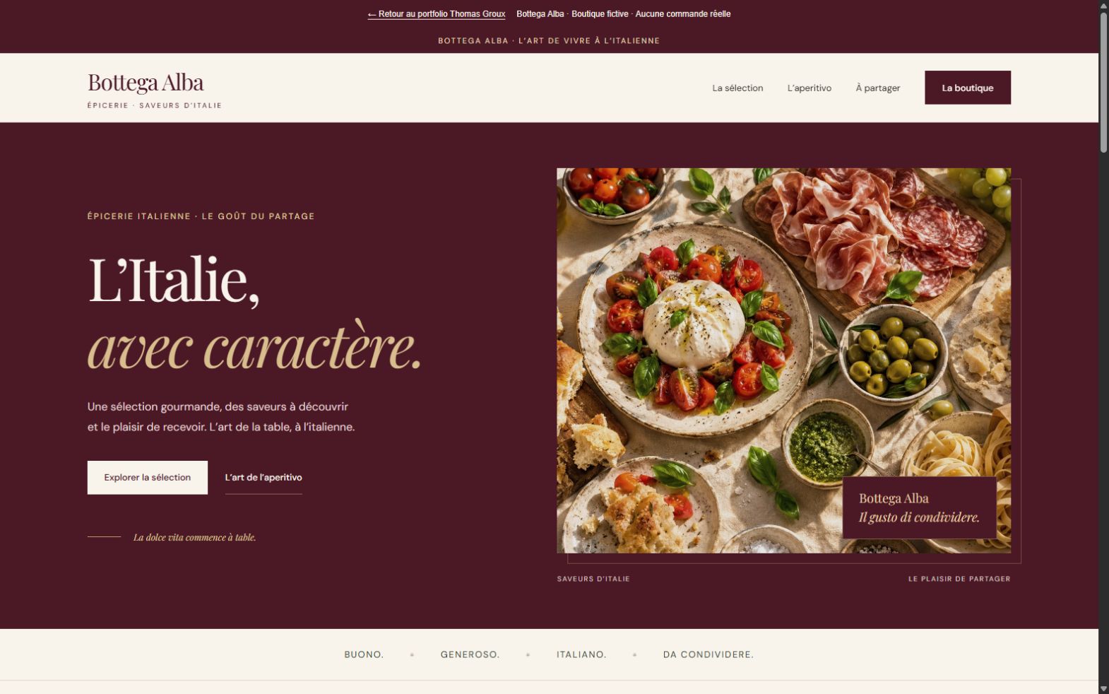 Capture de Bottega Alba — Art de vivre