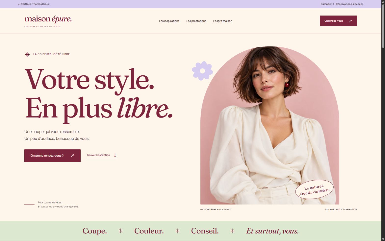 Capture de Maison Épure — Pop pastel