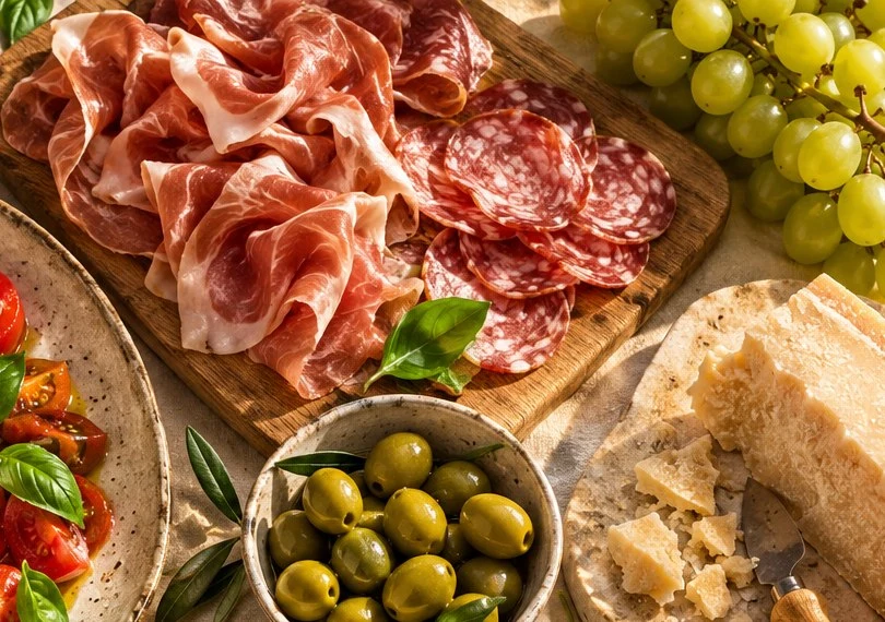 Charcuteries italiennes et parmesan